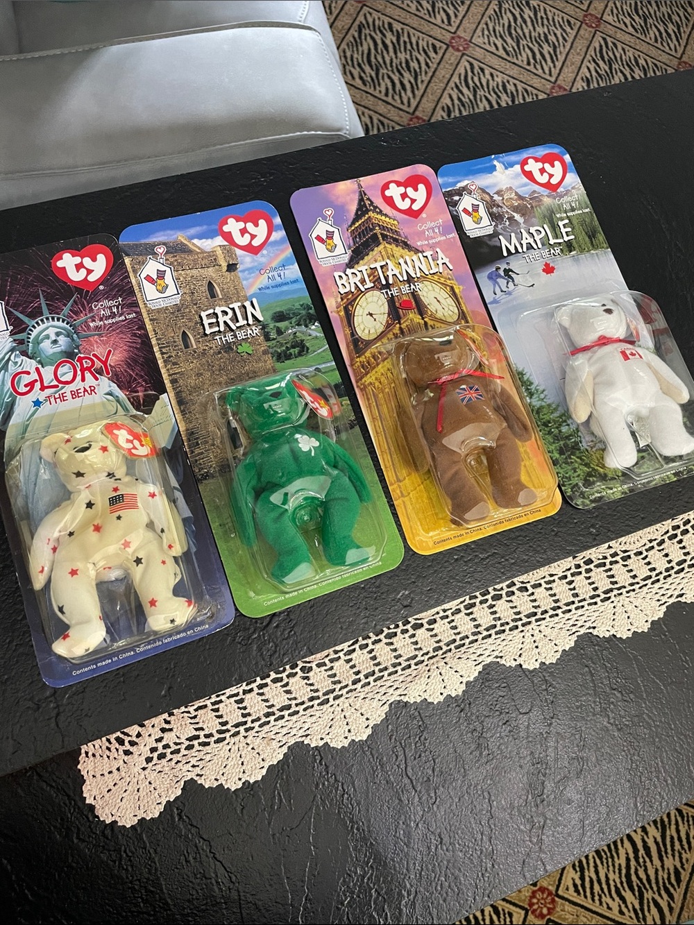 Ty Beanie Baby Collectible Bears - The Set! Glory, Erin, Britannia, Maple